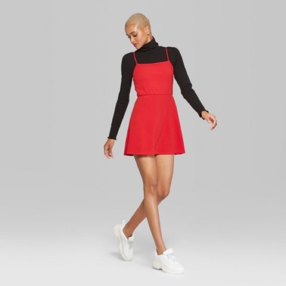 NWT Women’s square neck strappy knit dress